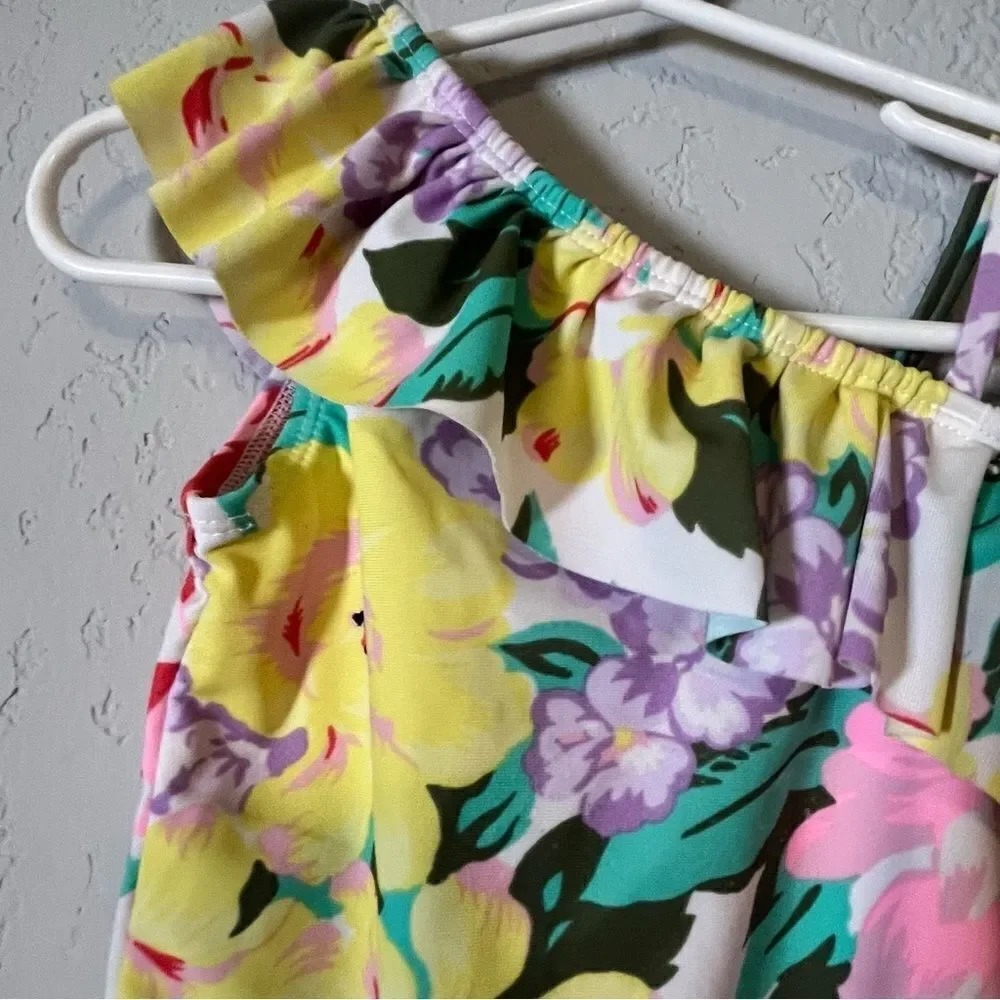 Gap Yellow Floral One Piece Swimsuit